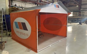 Палатка для выставки ПВХ с нанесением рекламной информации